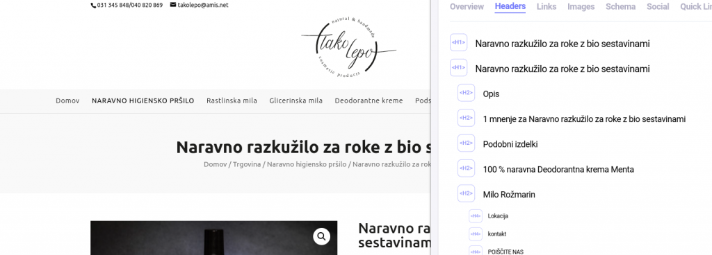 seo optimizacija H1 oznake